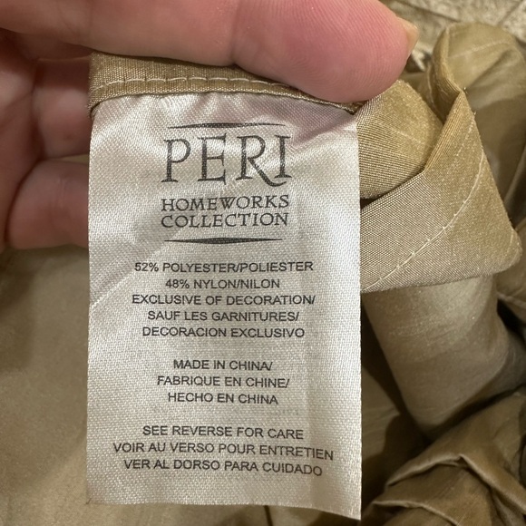 Peri Homework’s Collection Champagne & Brown Valance Panels and Curtain Set - Picture 9 of 9